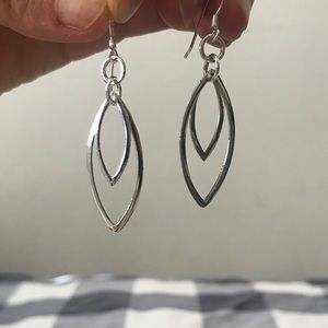 925 Silver double dangle earrings